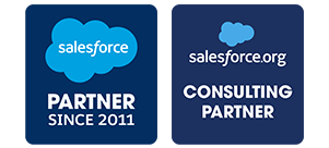 Two Salesforce partner logos – Salesforce partner since 2011 and Salesforce.org consulting partner - Core Technology Partners Link